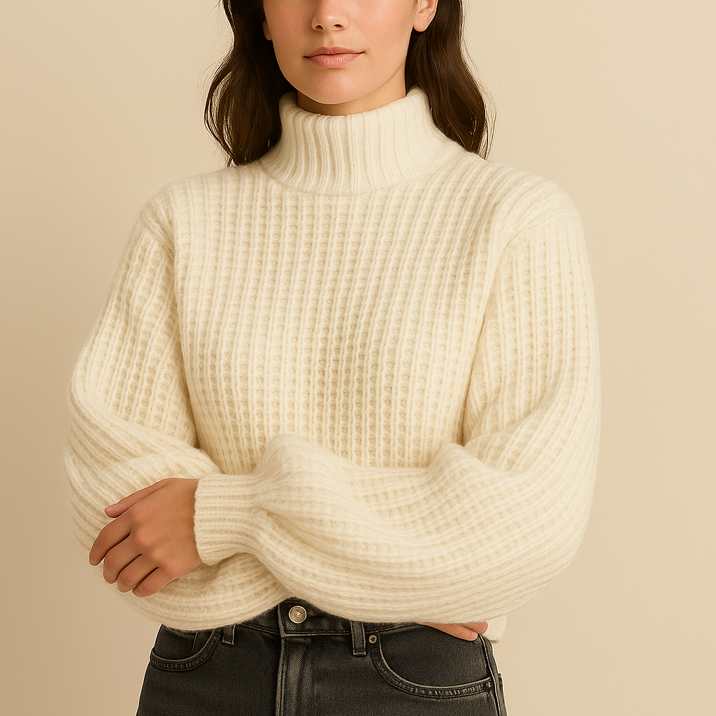 Chunky high-neck sweater – oversized komfort & tidløs stil