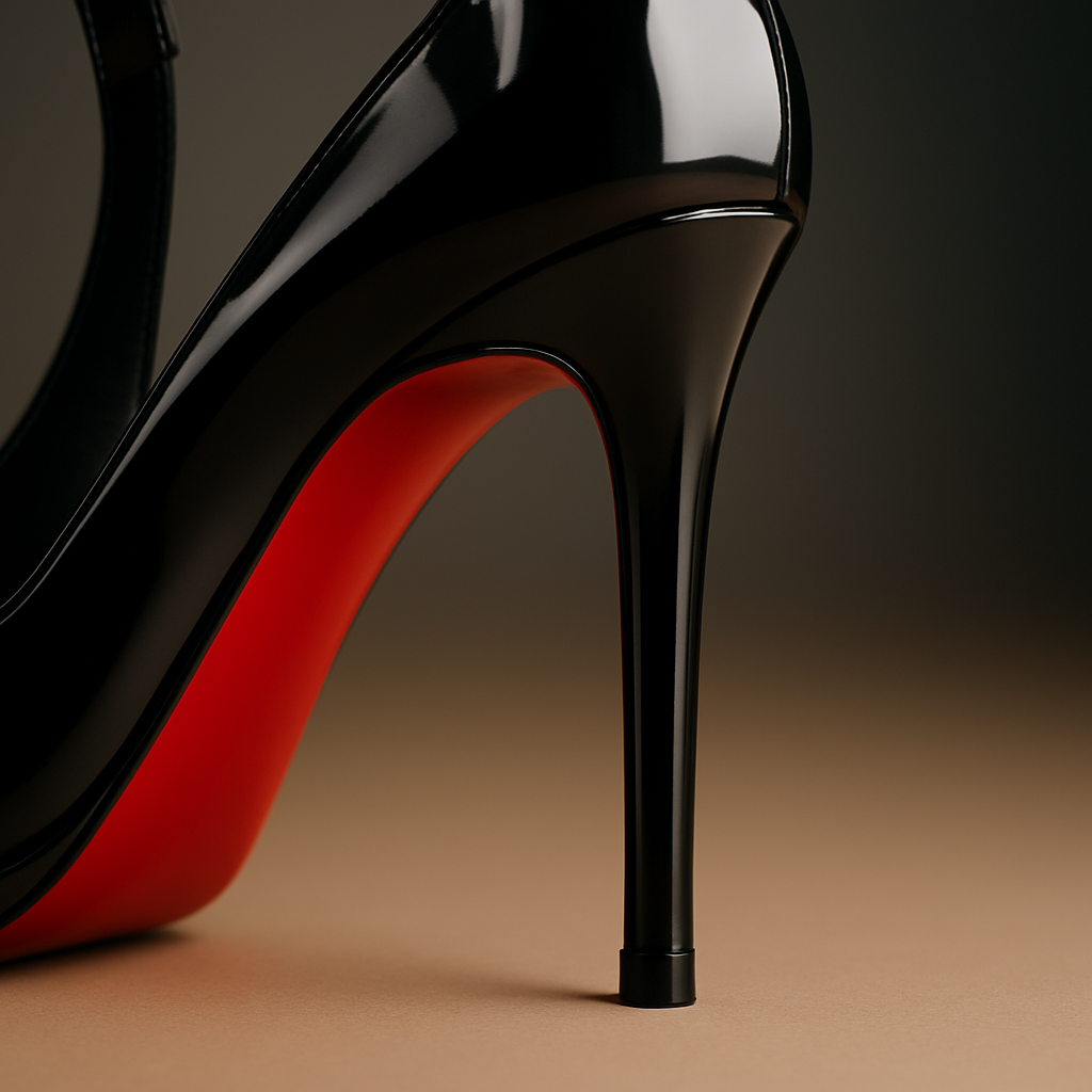 Zapatos de Salón Destalonados en Charol Negro – Stilettos con Suela Roja