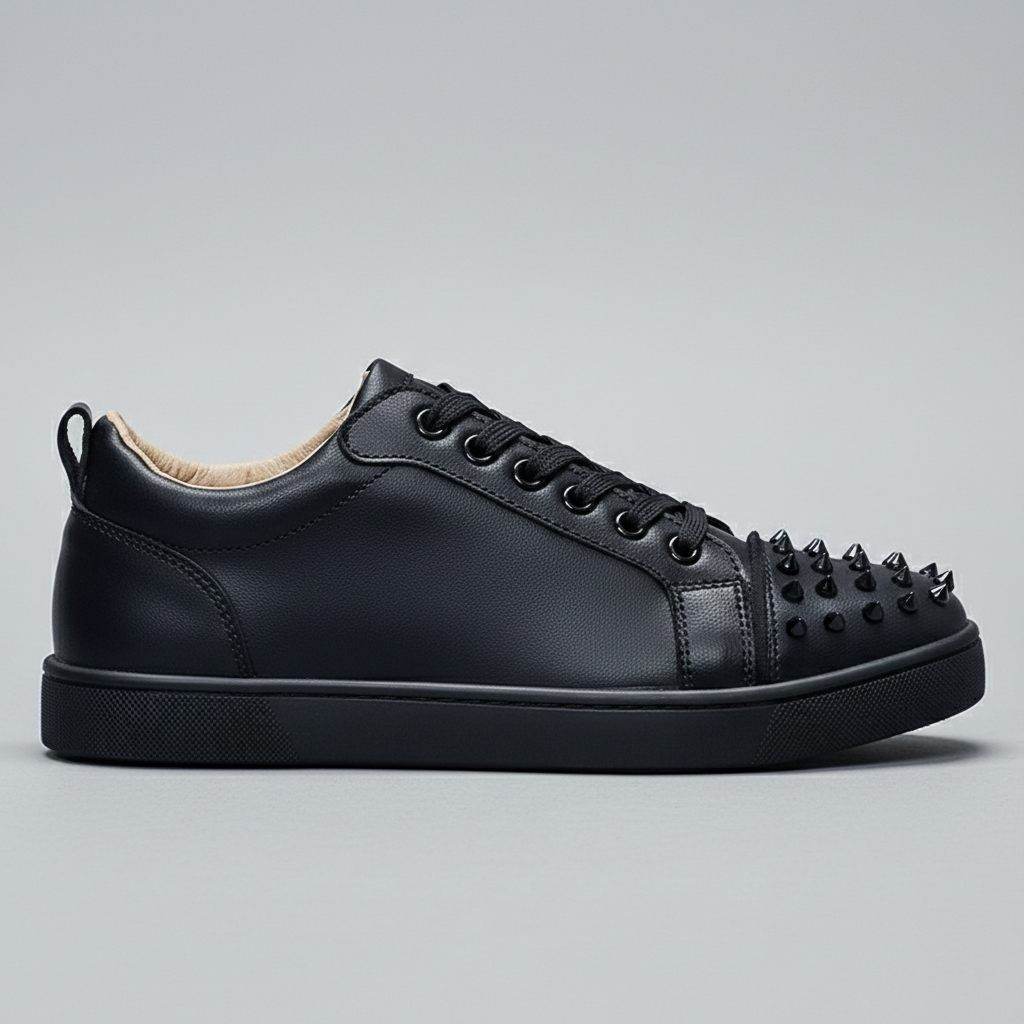 Zapatillas "Iconic" con Puntera de Tachuelas – Estilo Rock Luxury