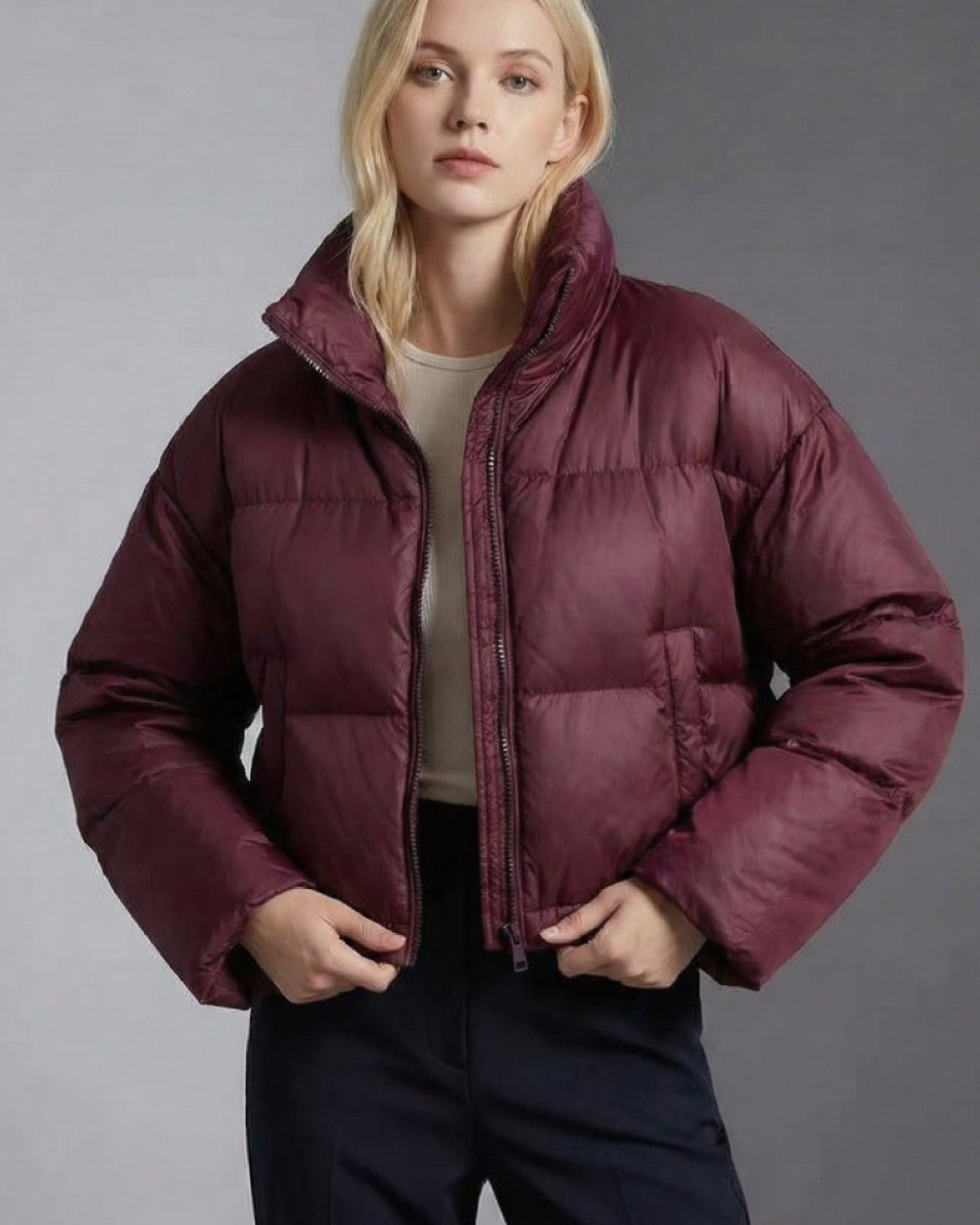 Chaqueta Puffer "Bread Coat" para Mujer – Plumífero Corto de Volumen Acolchado