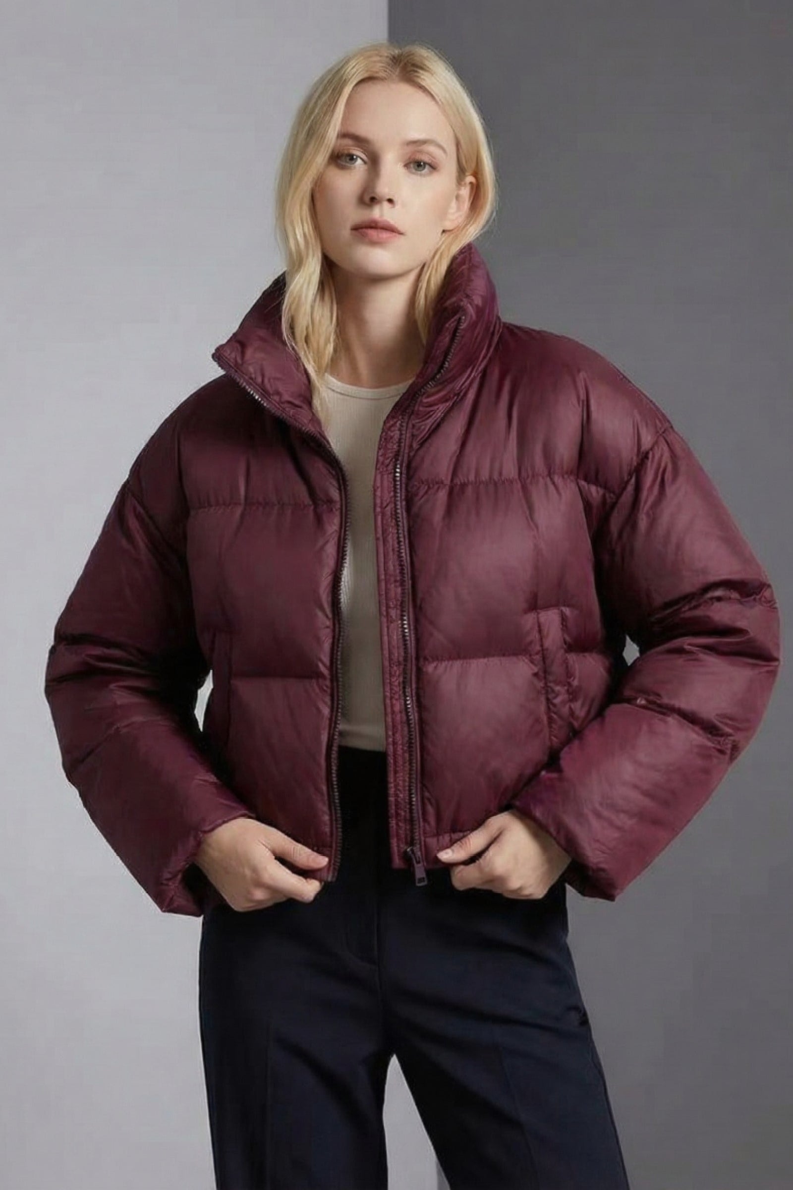 Chaqueta Puffer "Bread Coat" para Mujer – Plumífero Corto de Volumen Acolchado