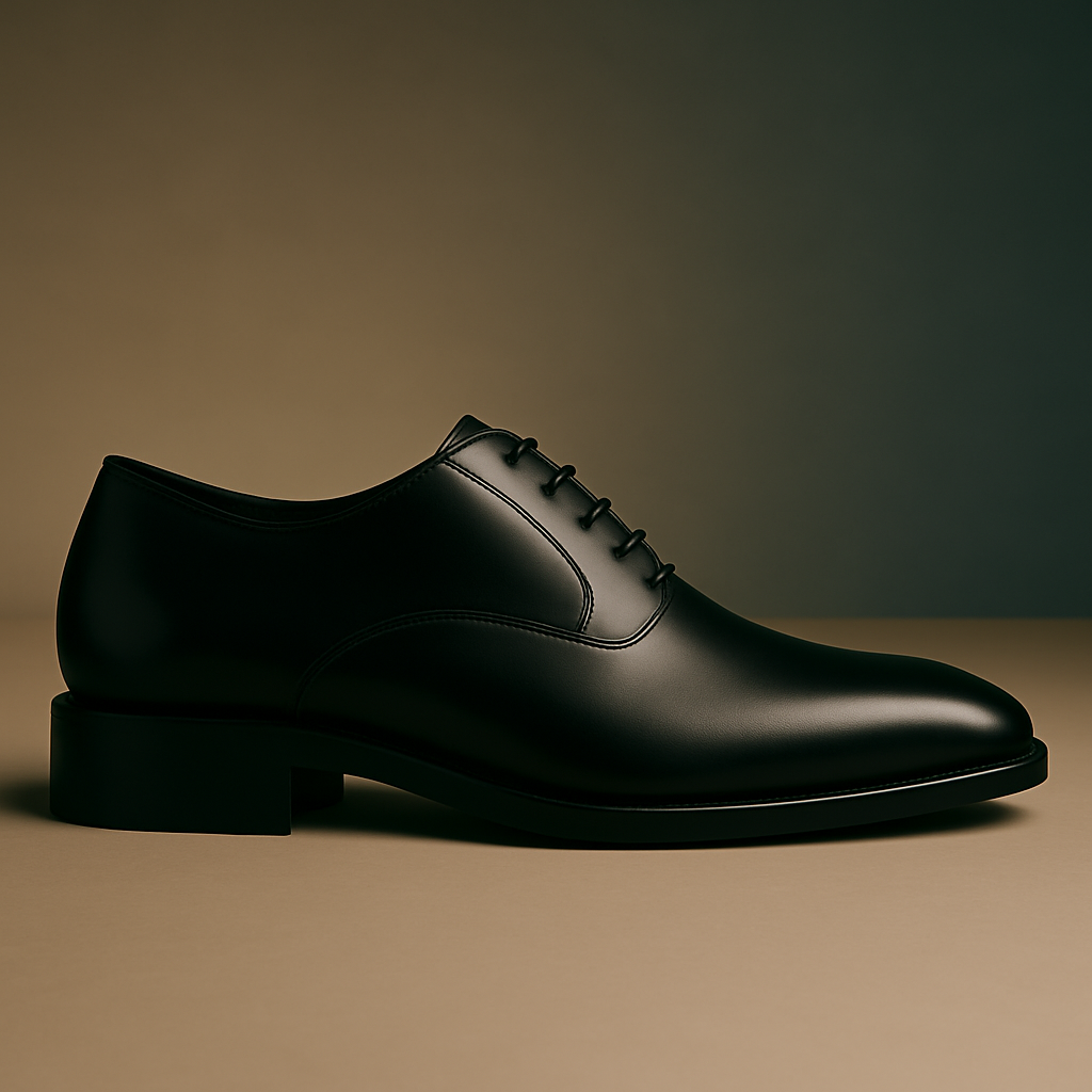 Zapatos Derby de Hombre en Piel Negra Pulida – Elegancia Clásica (Blücher)