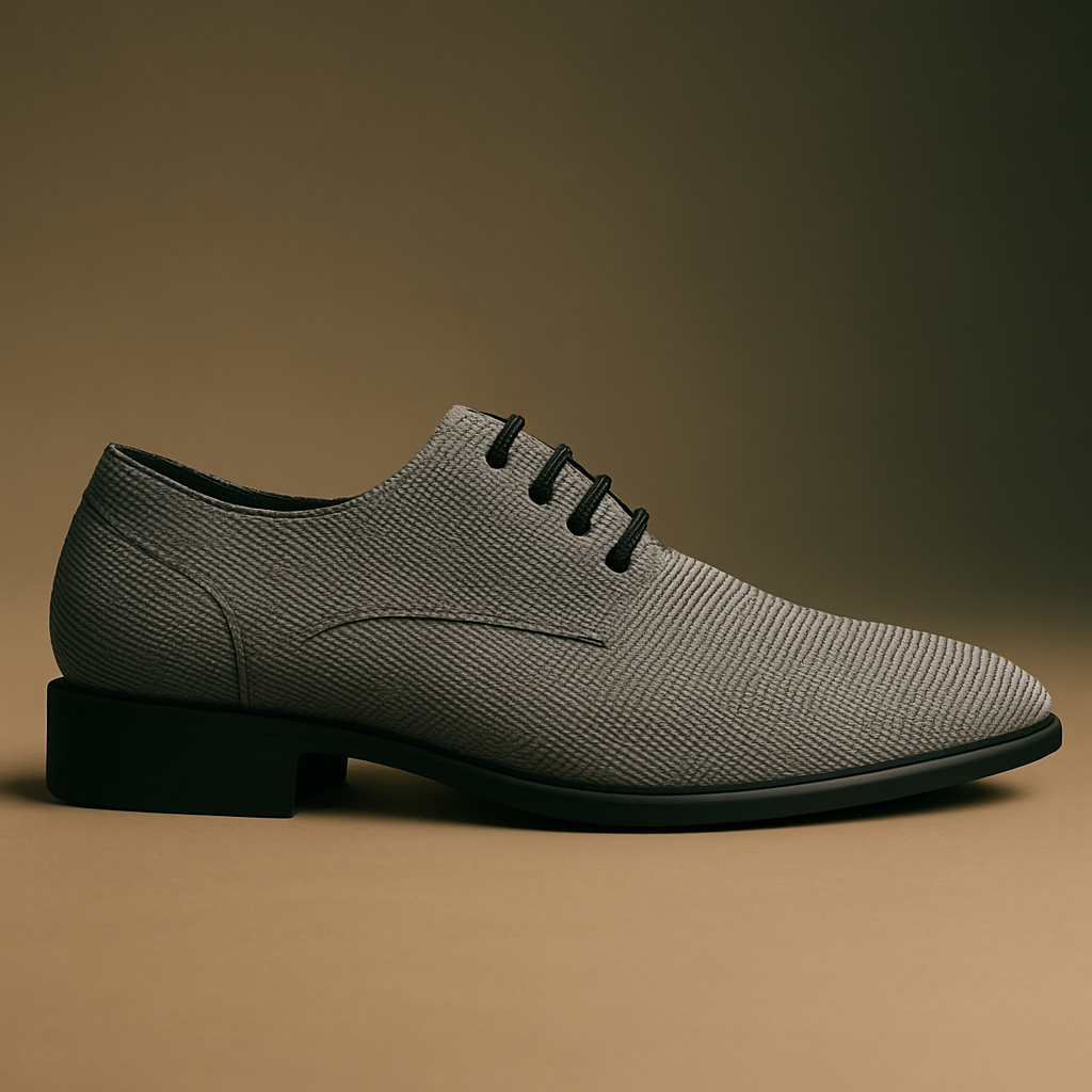 Zapatos Blücher de Hombre en Tejido Gris Texturizado – Ligeros y Transpirables