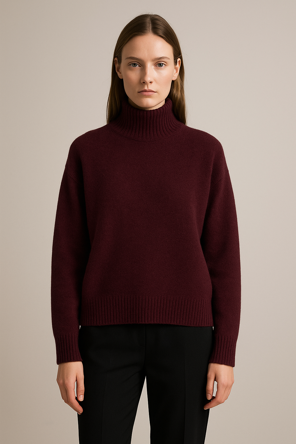 Jersey de cuello alto para mujer – Elegancia cálida y estilo atemporal