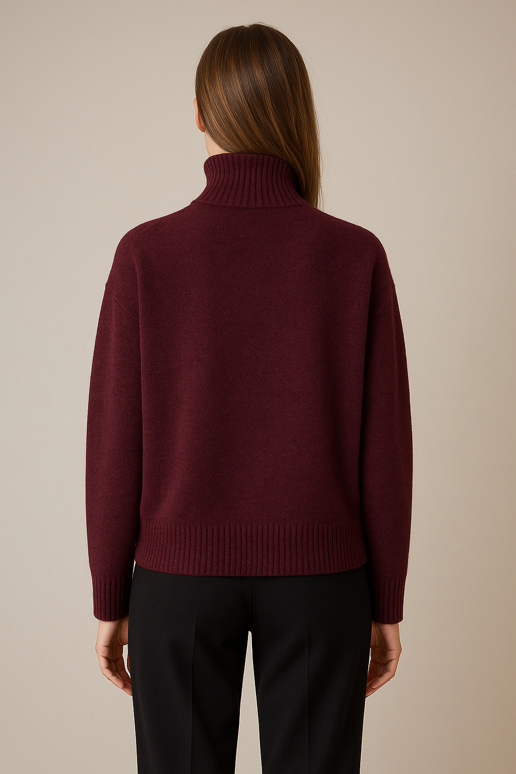 Jersey de cuello alto para mujer – Elegancia cálida y estilo atemporal