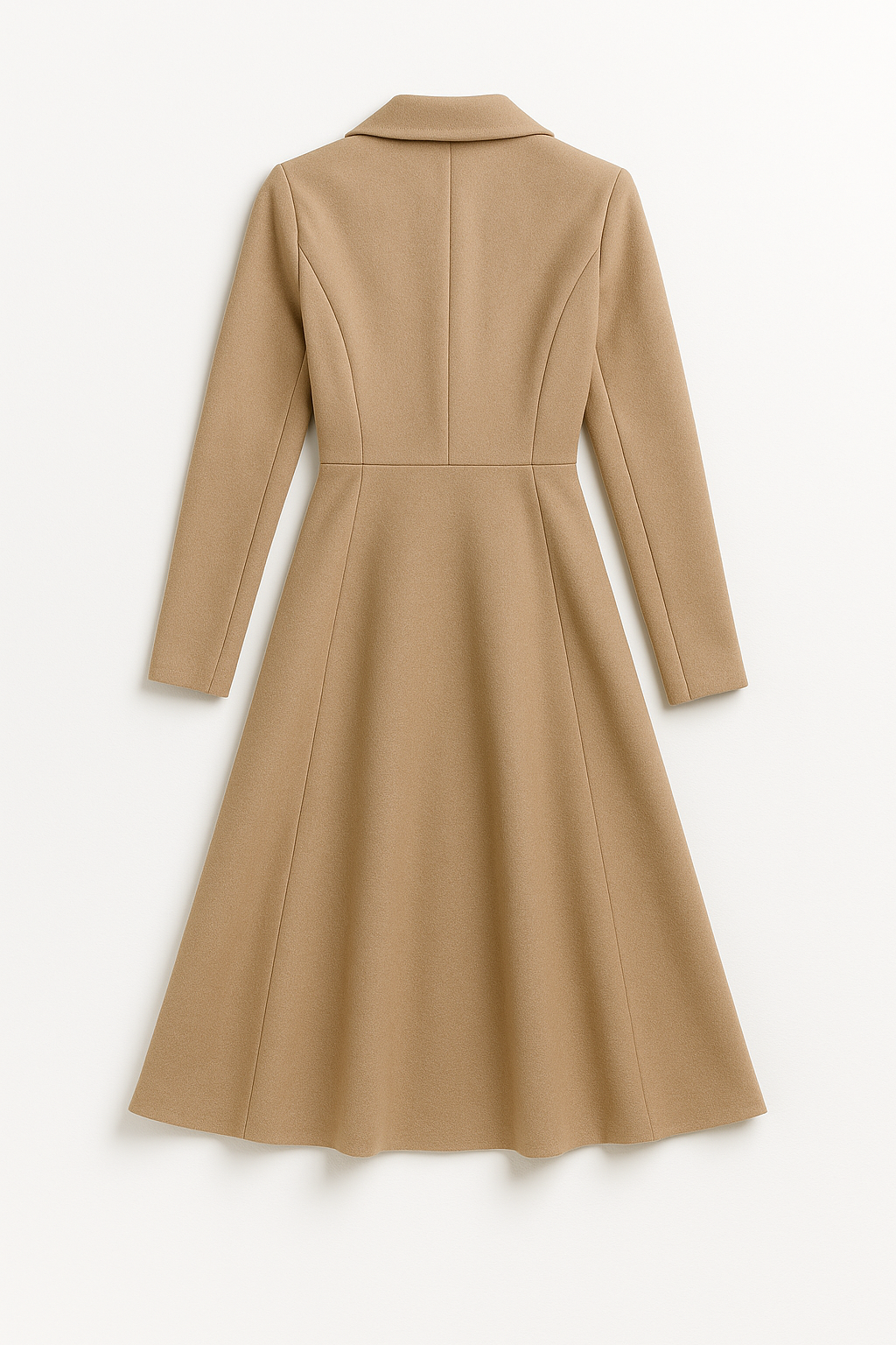 Abrigo elegante de lana para mujer – silueta en A y longitud a la rodilla