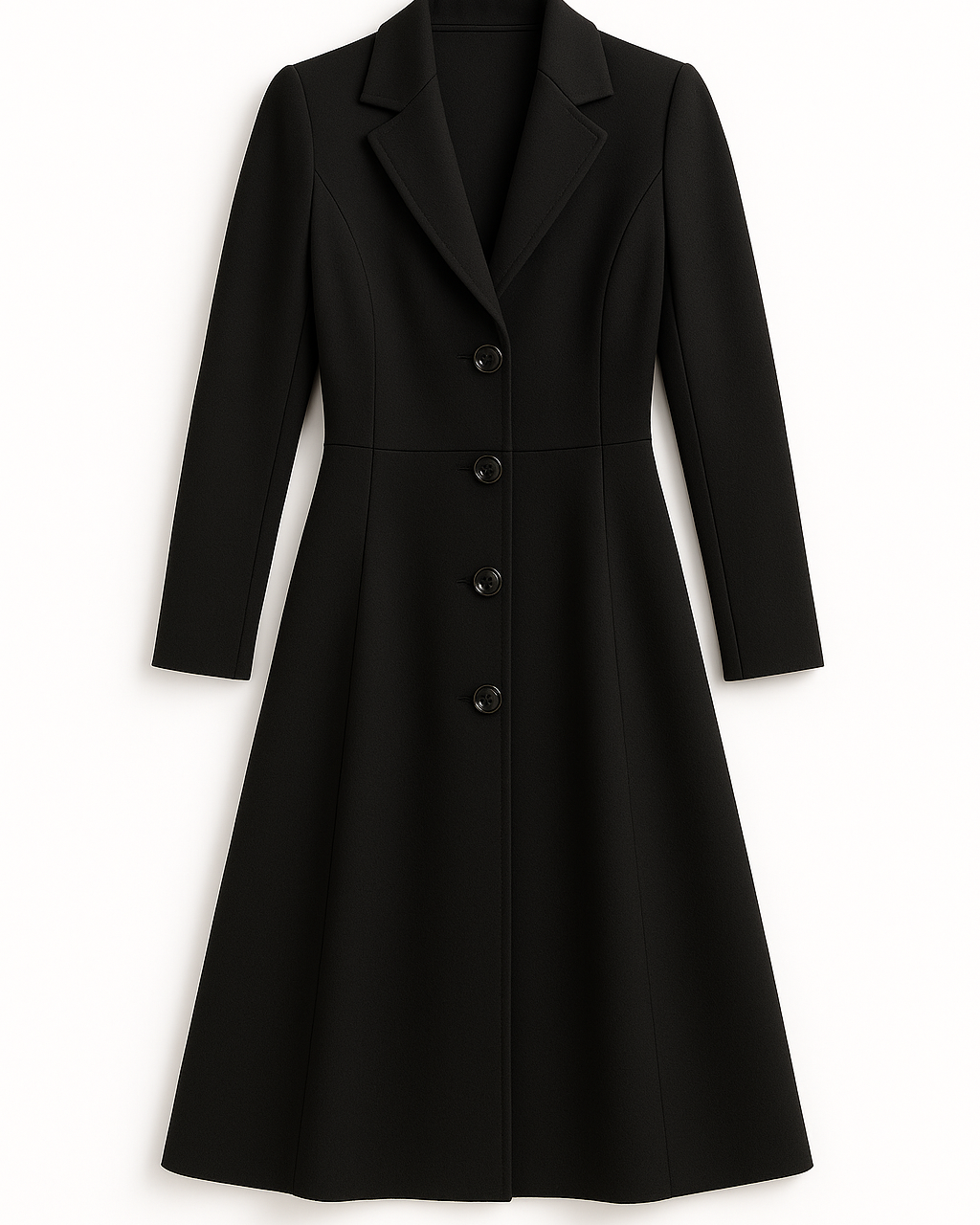 Abrigo elegante de lana para mujer – silueta en A y longitud a la rodilla