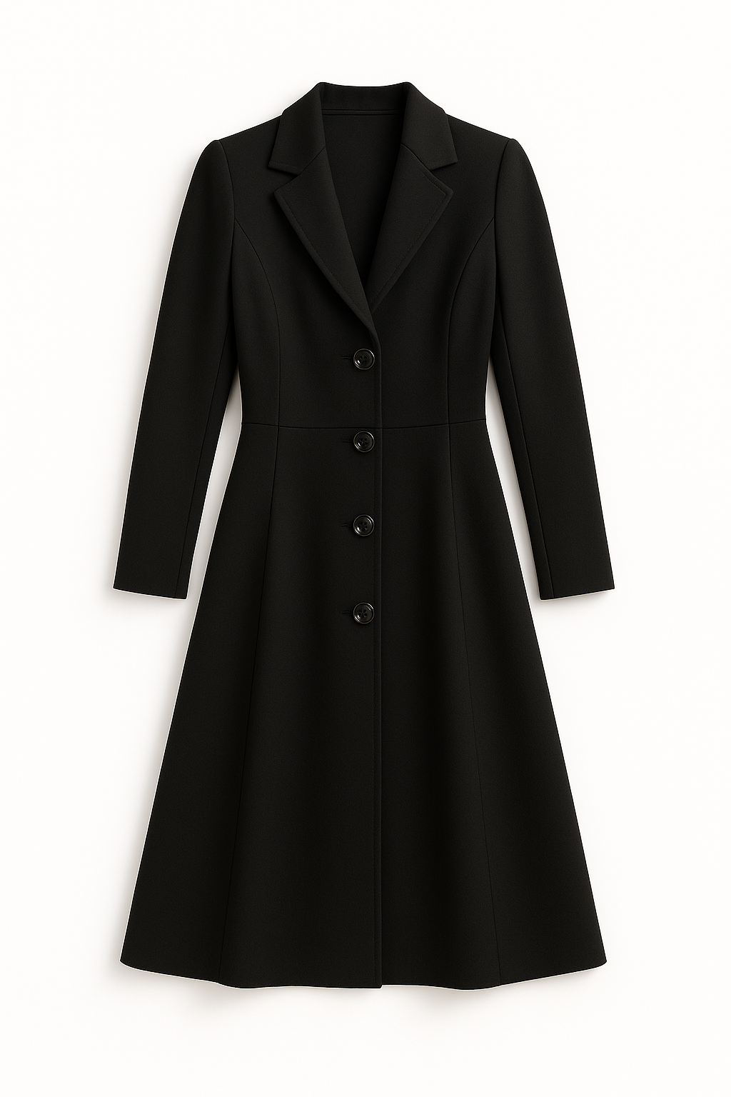 Abrigo elegante de lana para mujer – silueta en A y longitud a la rodilla