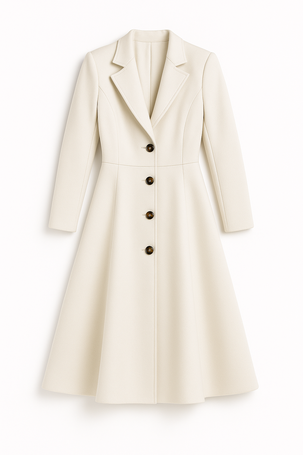 Abrigo elegante de lana para mujer – silueta en A y longitud a la rodilla