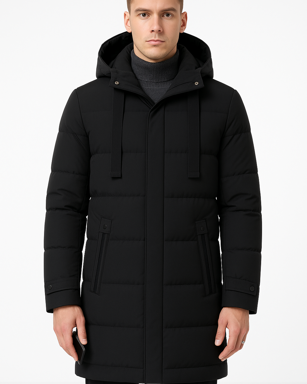 Parka de invierno para hombre con capucha – cálida, elegante e impermeable