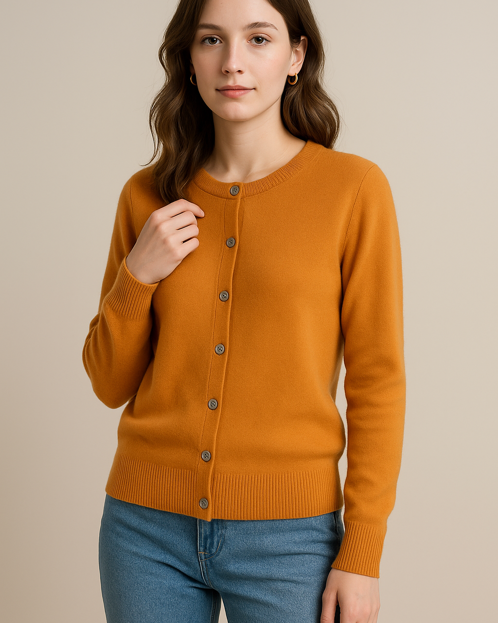 Cárdigan elegante con botones – suavidad y ajuste clásico