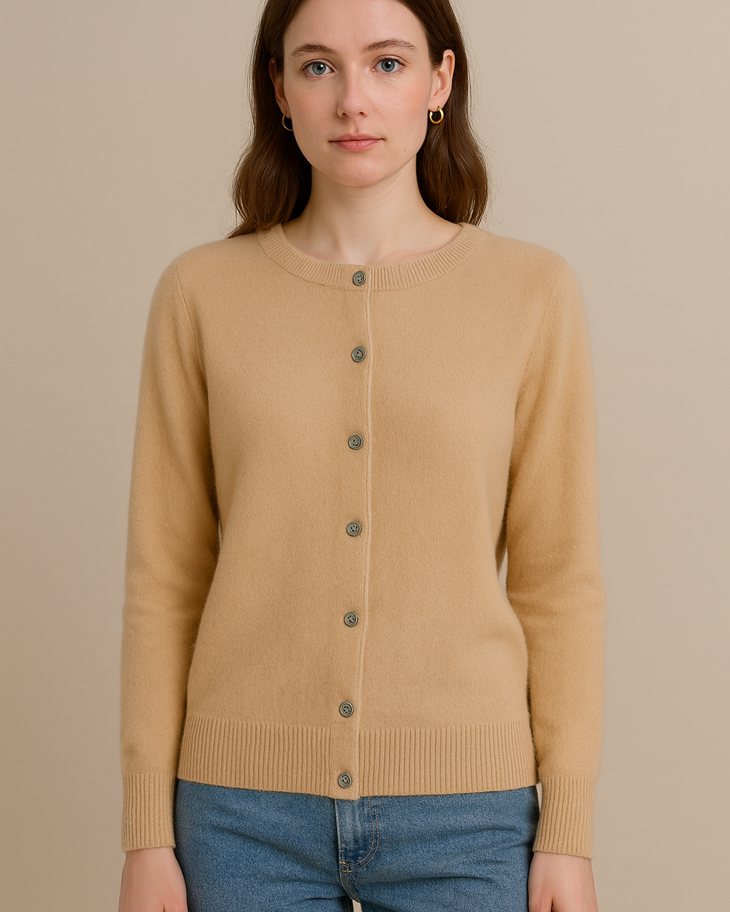 Cárdigan elegante con botones – suavidad y ajuste clásico
