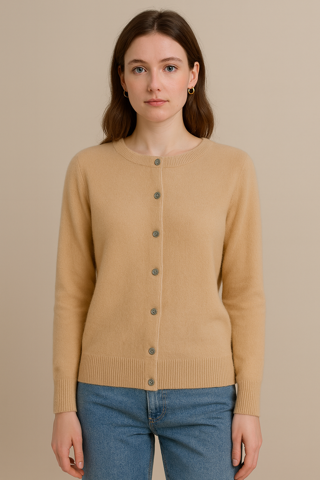 Cárdigan elegante con botones – suavidad y ajuste clásico