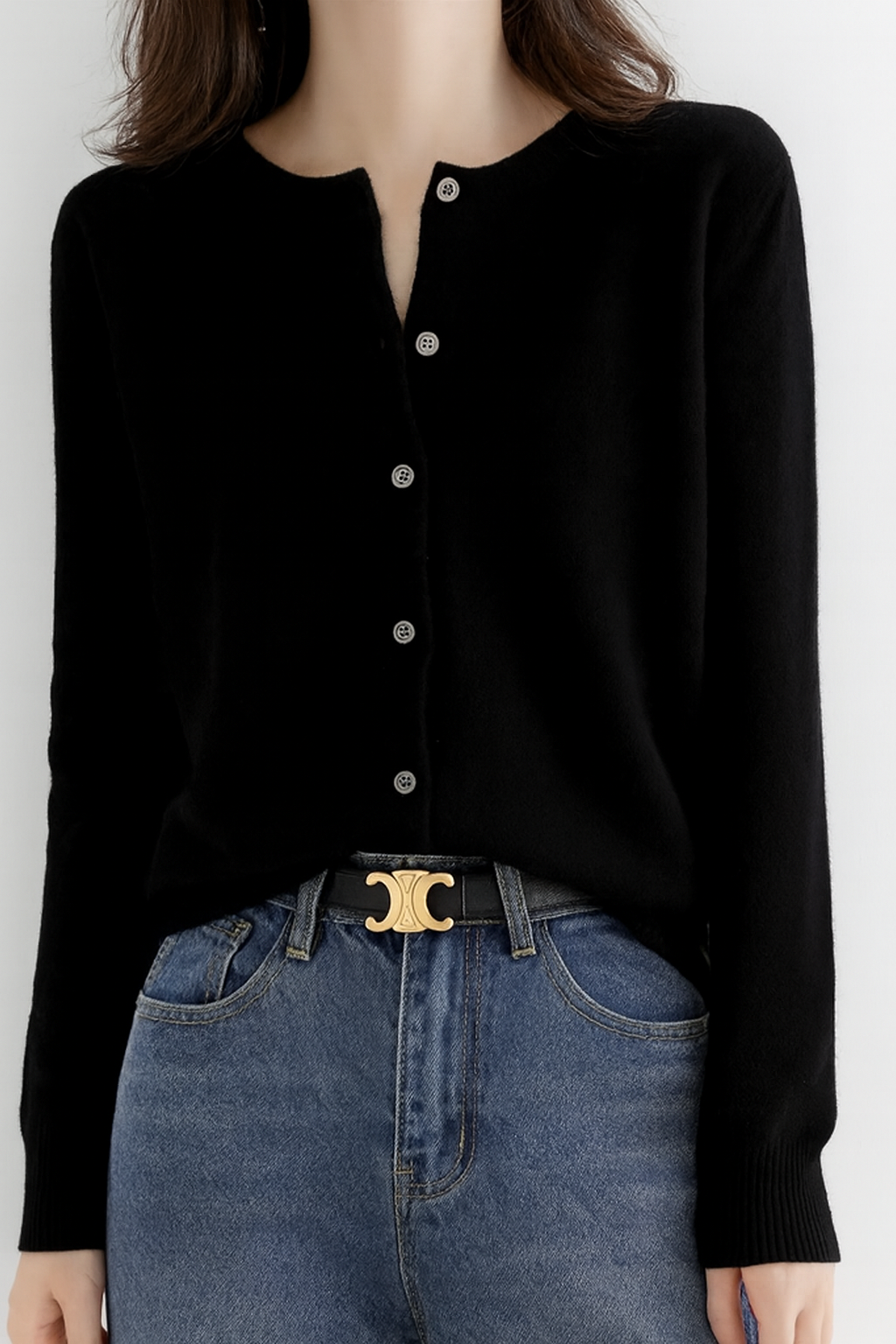 Cárdigan elegante con botones – suavidad y ajuste clásico