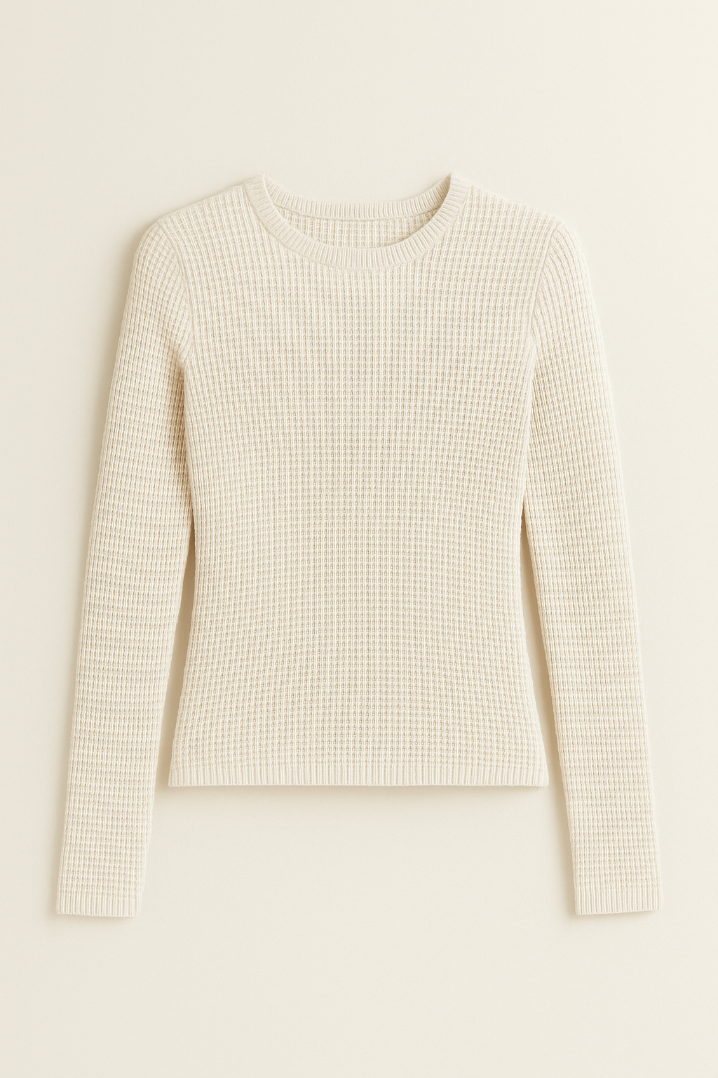 Slim-fit striktrøje med struktur – langærmet efterårsstil