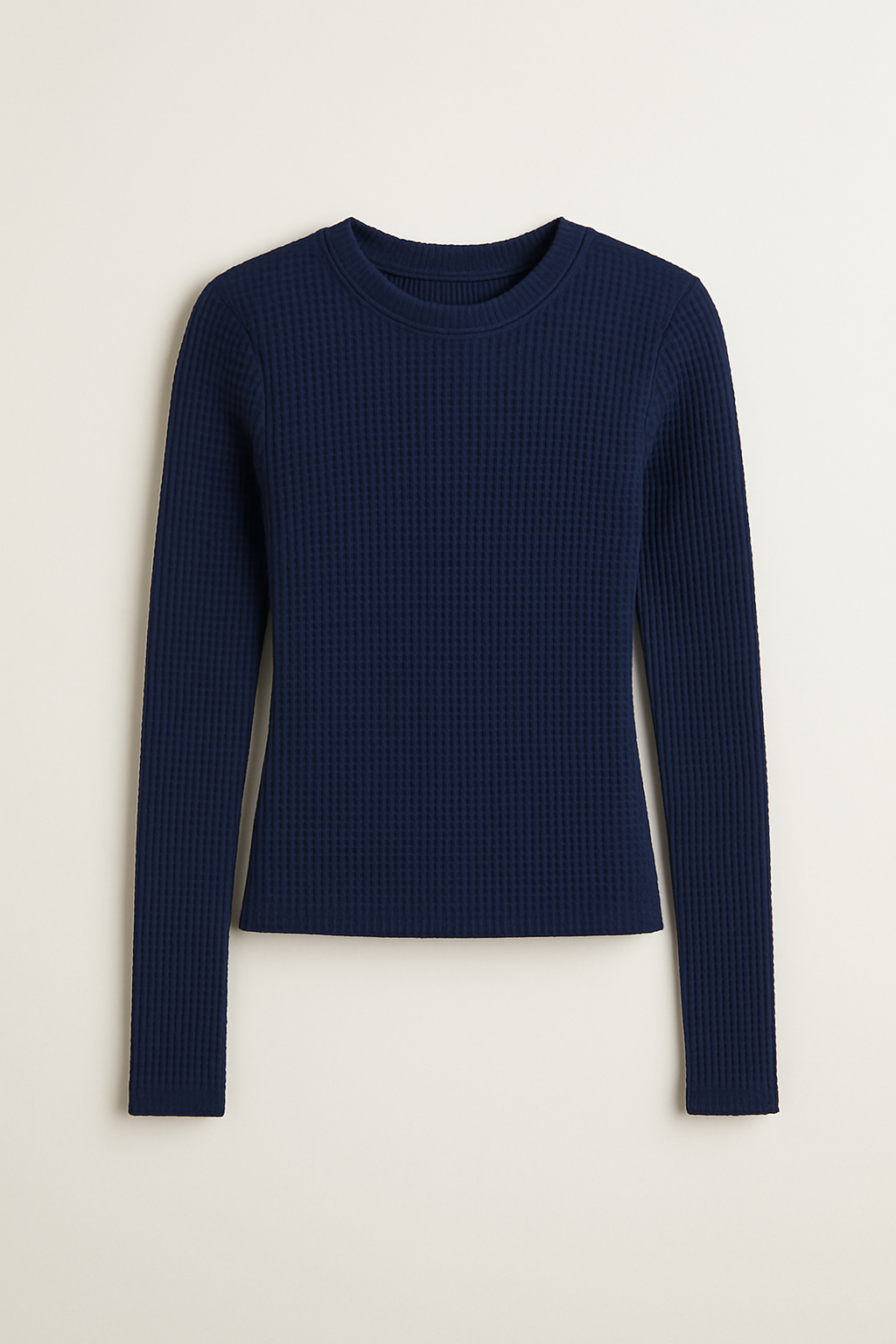 Slim-fit striktrøje med struktur – langærmet efterårsstil