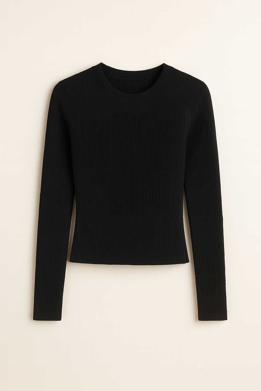 Slim-fit striktrøje med struktur – langærmet efterårsstil