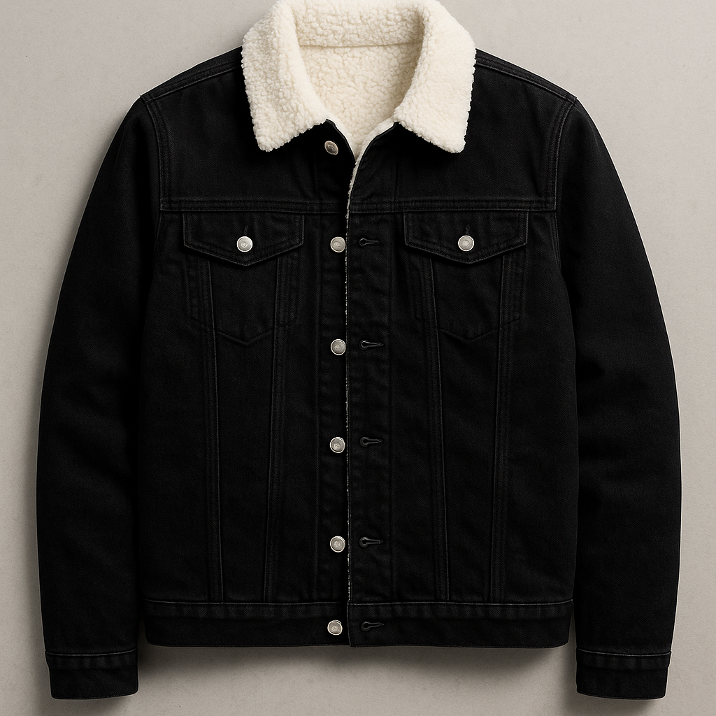 Chaqueta vaquera clásica con forro de borreguito – estilo atemporal y cálido confort