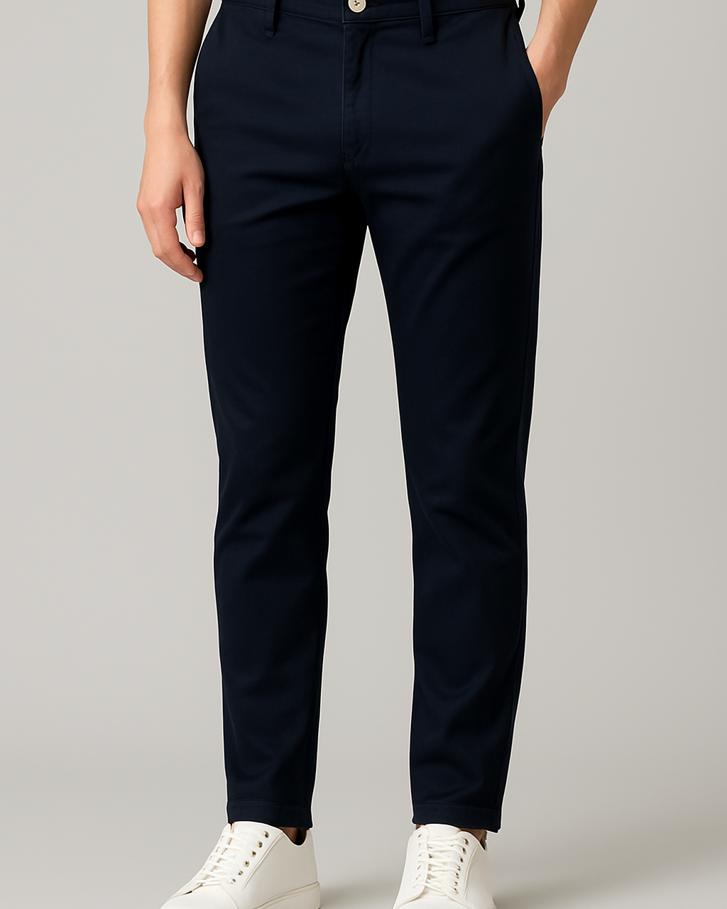 Slim-fit habitbukser til mænd – business casual & moderne komfort