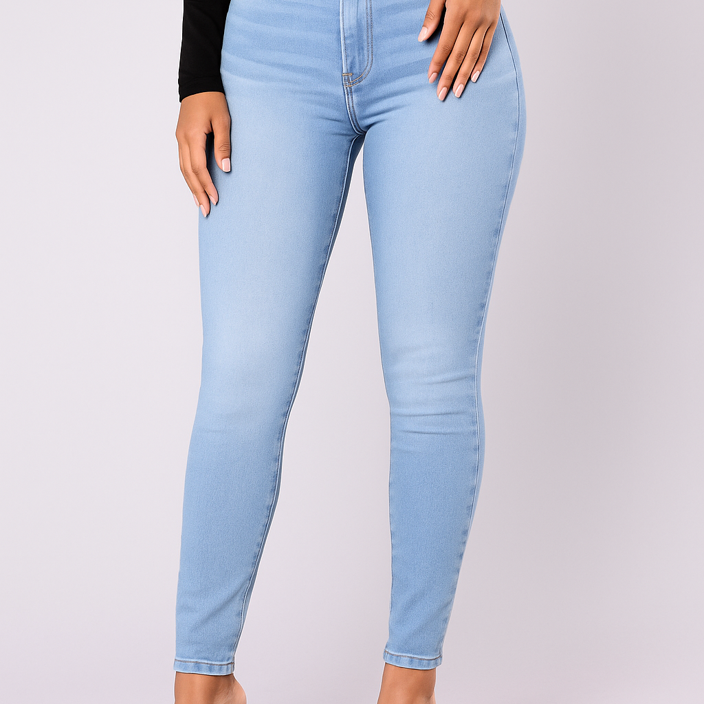 Skinny jeans med høj talje – moderne silhuet til dame