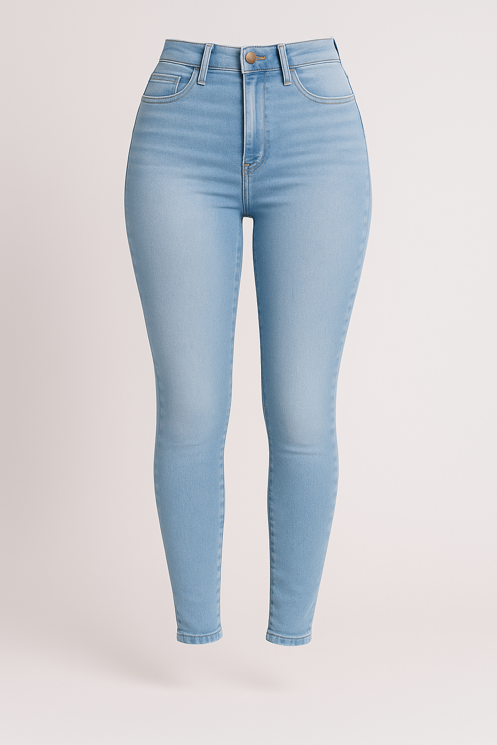 Skinny jeans med høj talje – moderne silhuet til dame