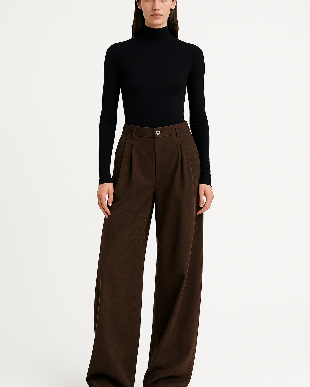 Wide-leg bukser med høj talje – oversize elegance