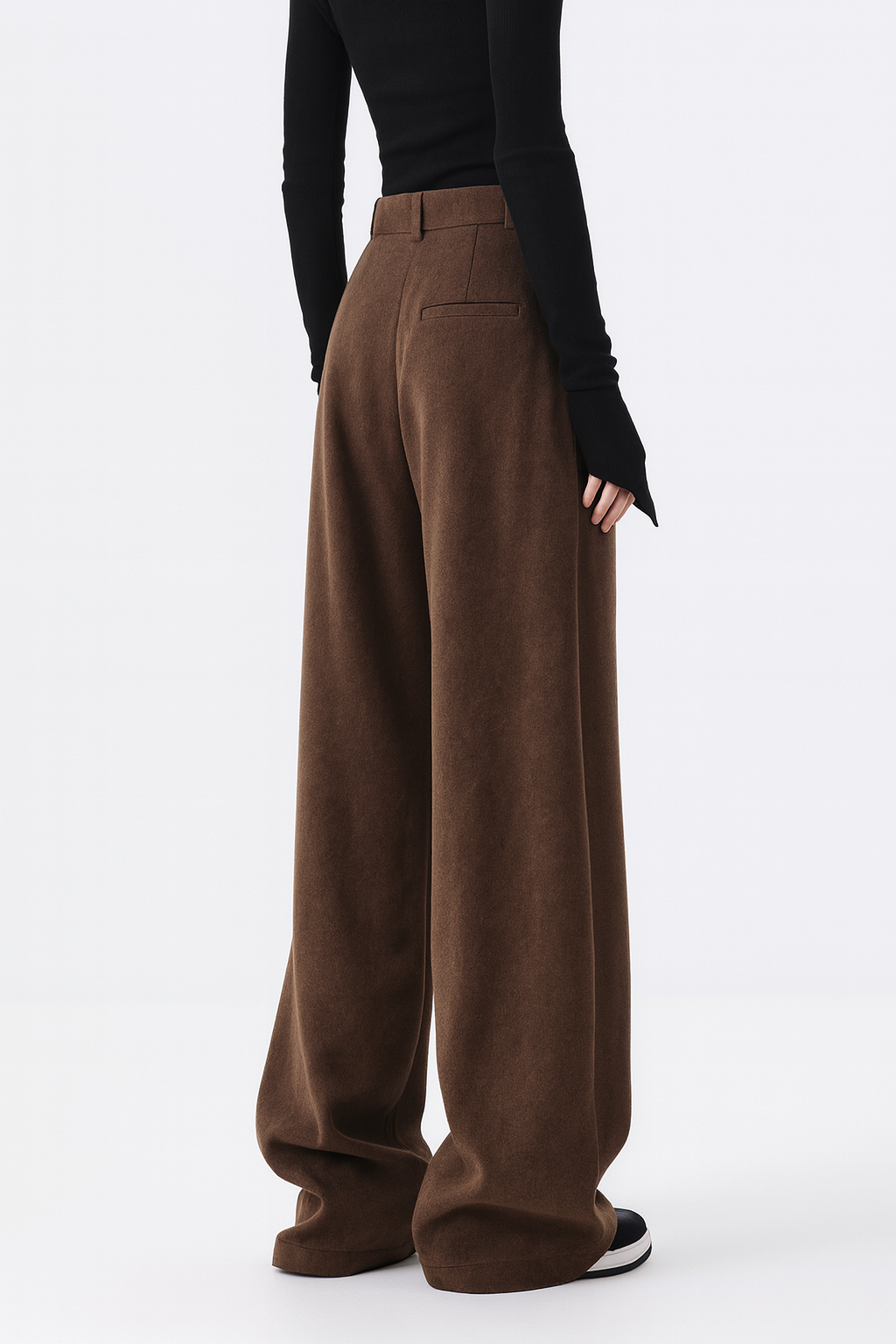 Wide-leg bukser med høj talje – oversize elegance
