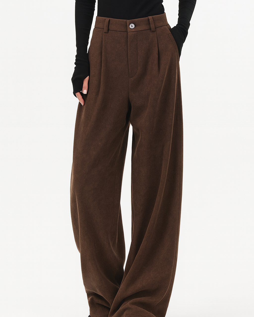 Wide-leg bukser med høj talje – oversize elegance