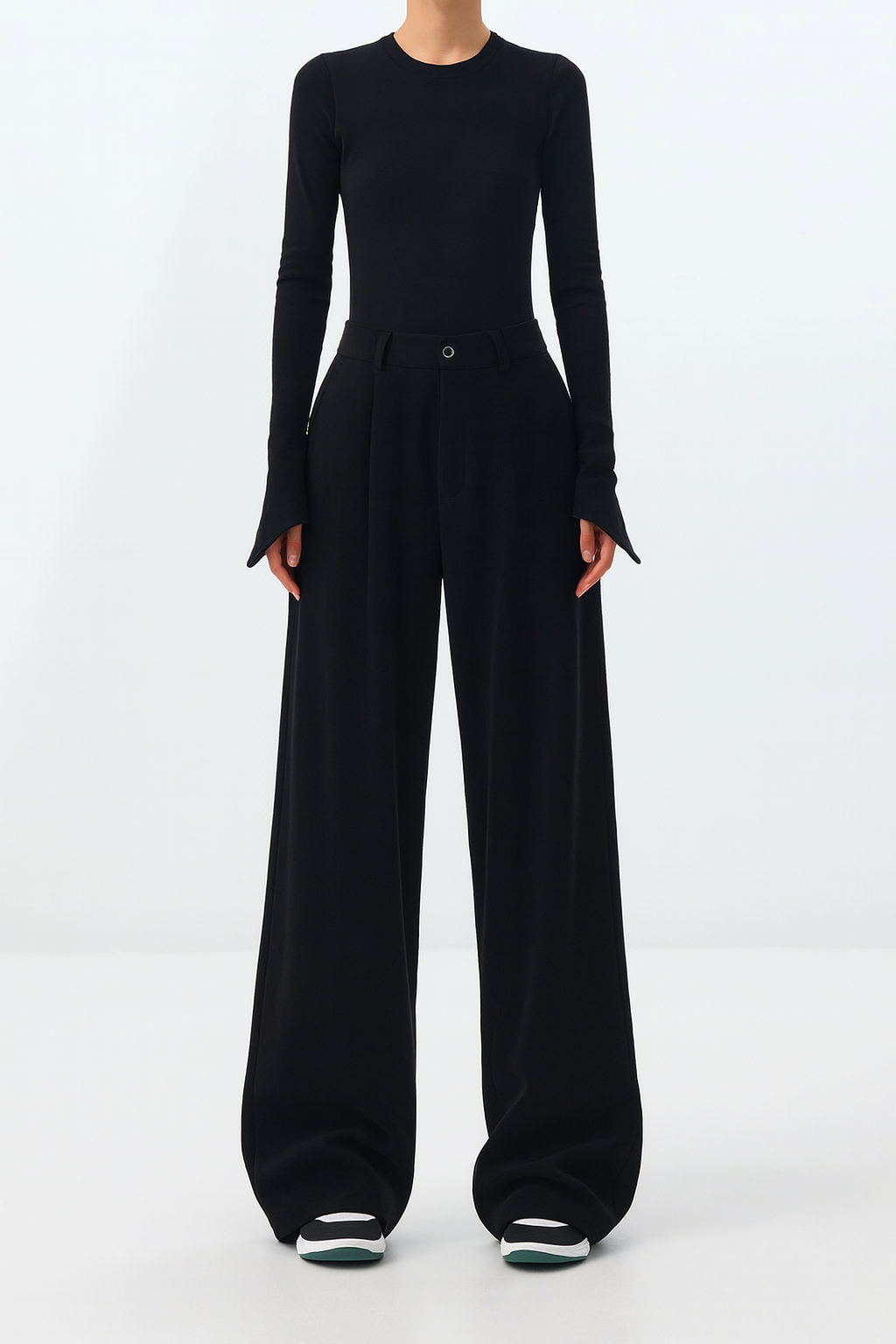 Wide-leg bukser med høj talje – oversize elegance