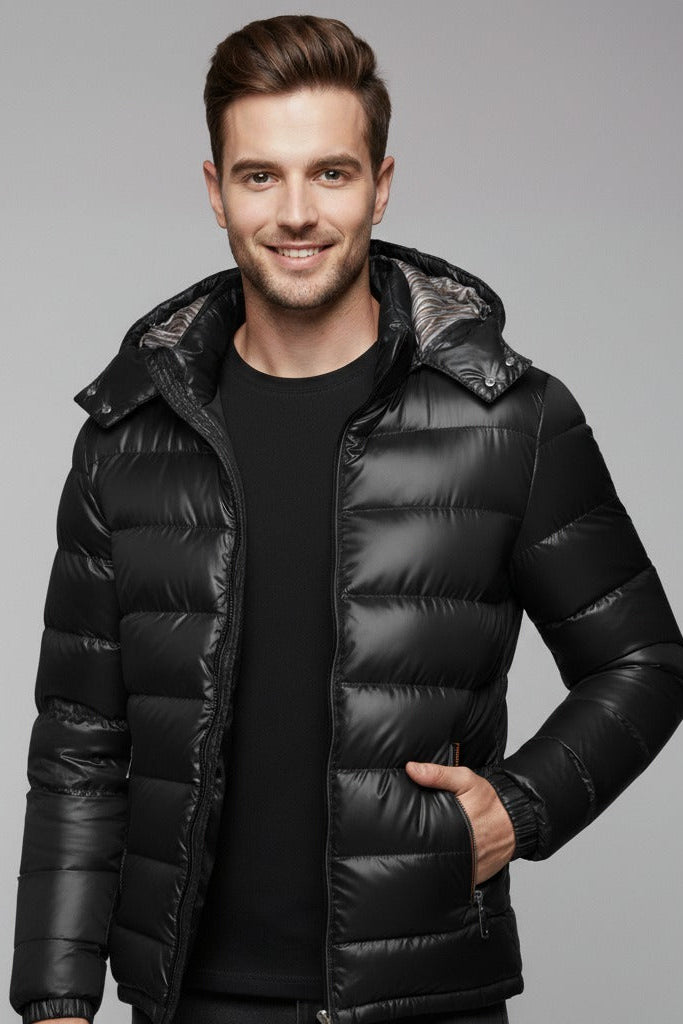 Chaqueta de Plumas con Capucha – Ligera y Acolchada Premium