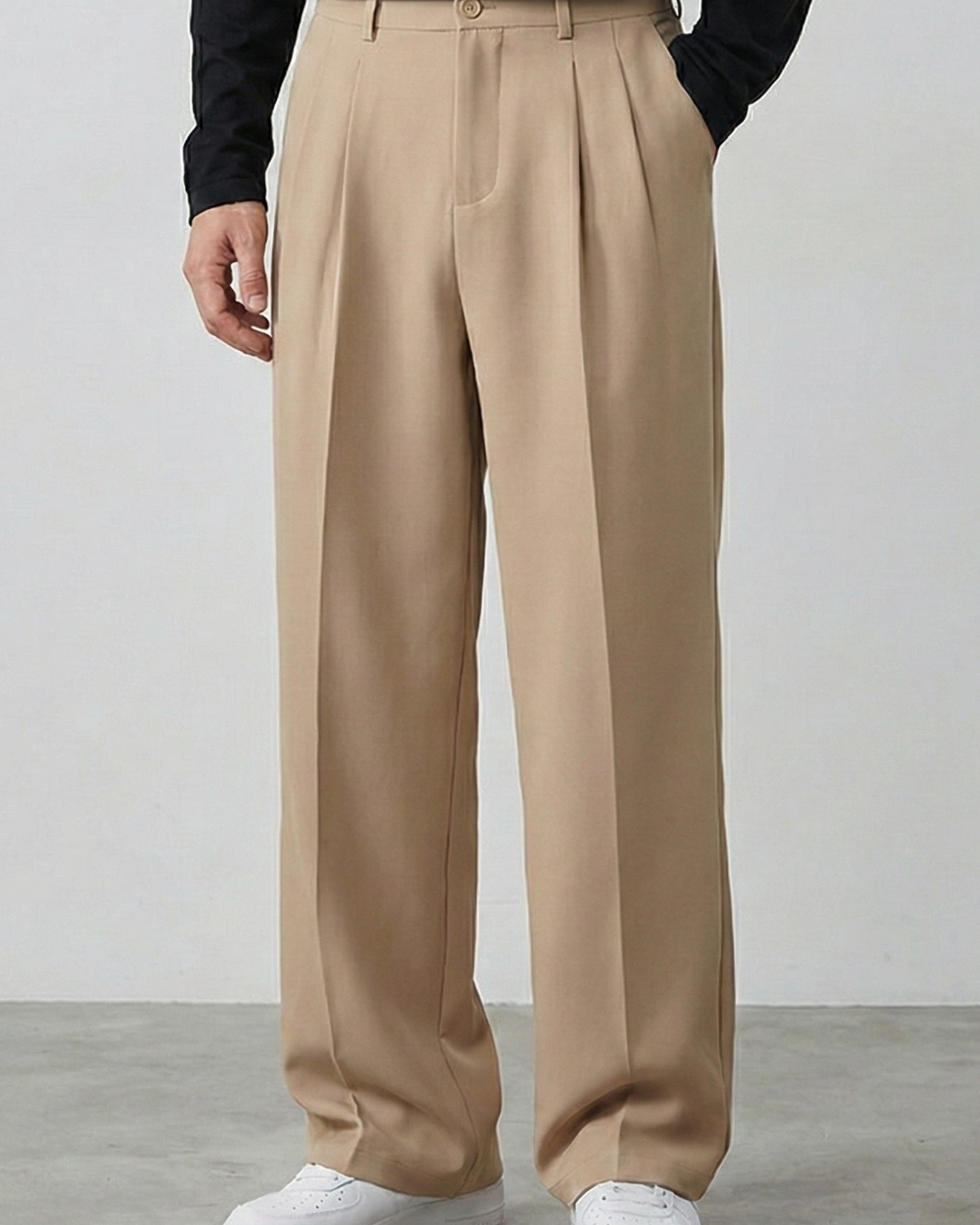 Pantalón Wide Leg de Caída Fluida – Pantalón Recto y Holgado Estilo Minimalista