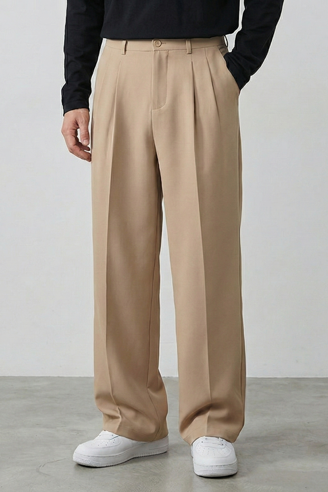 Pantalón Wide Leg de Caída Fluida – Pantalón Recto y Holgado Estilo Minimalista