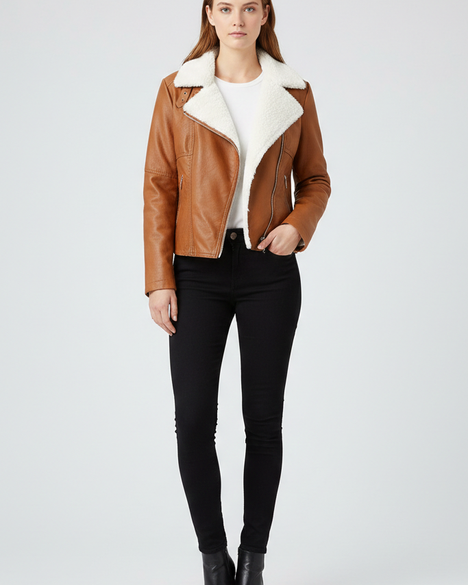 Cazadora Biker Estilo Suave