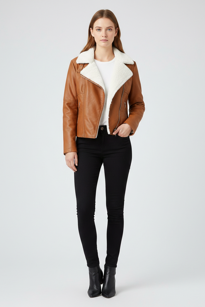 Cazadora Biker Estilo Suave