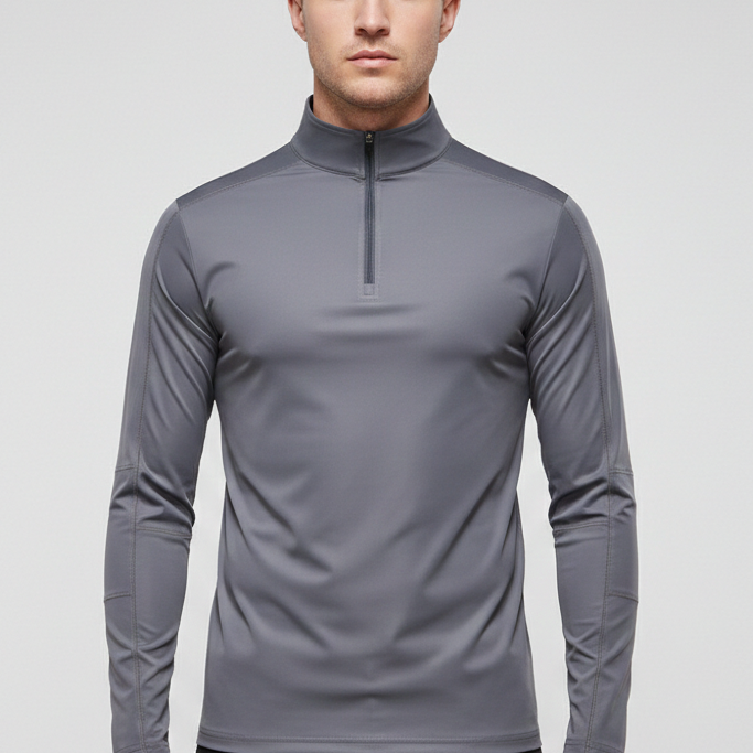 Camiseta Técnica de Manga Larga con Media Cremallera – Protección UV