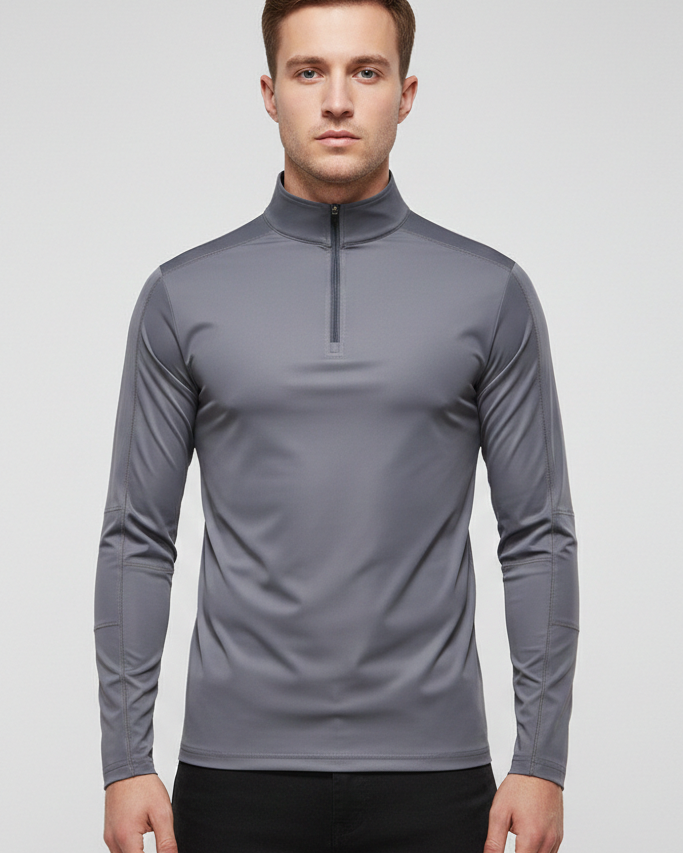 Camiseta Técnica de Manga Larga con Media Cremallera – Protección UV