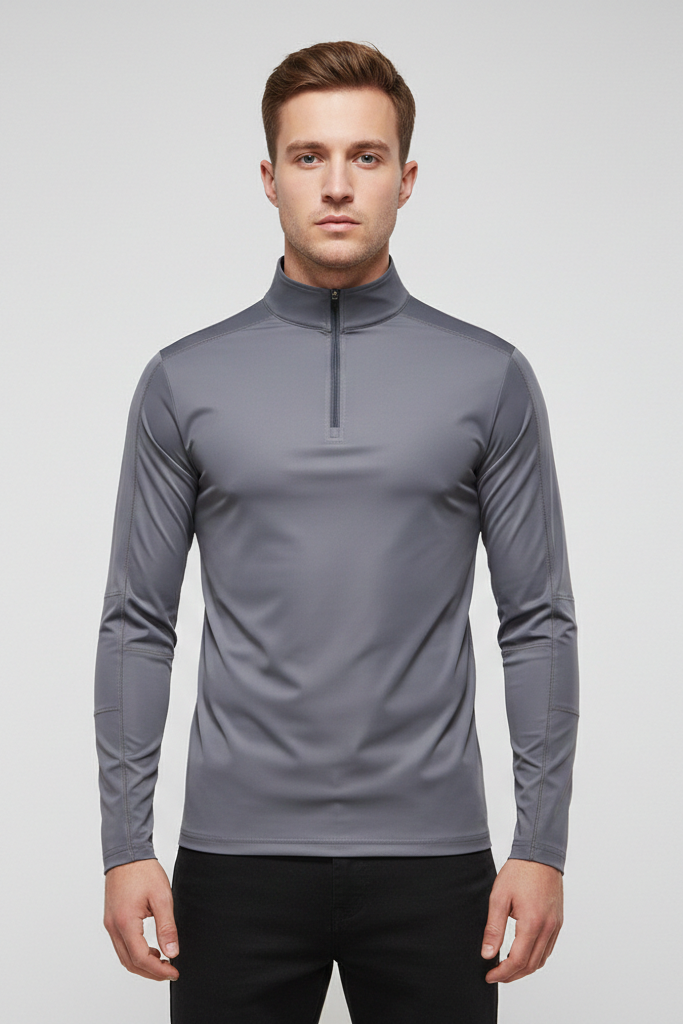 Camiseta Técnica de Manga Larga con Media Cremallera – Protección UV