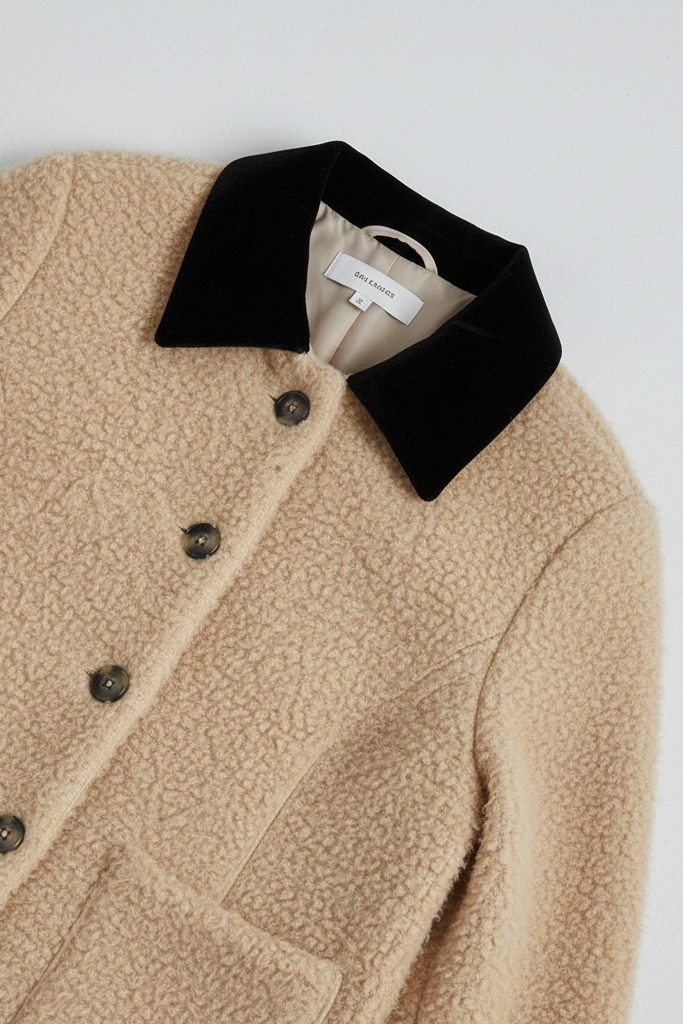 Chaqueta Corta Color-Block – Diseño Texturizado