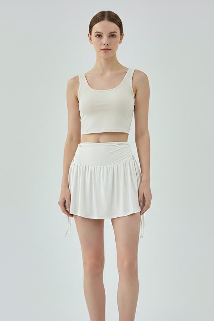 Falda Pantalón Deportiva con Cordones – Skort de Tenis y Yoga Cintura Alta