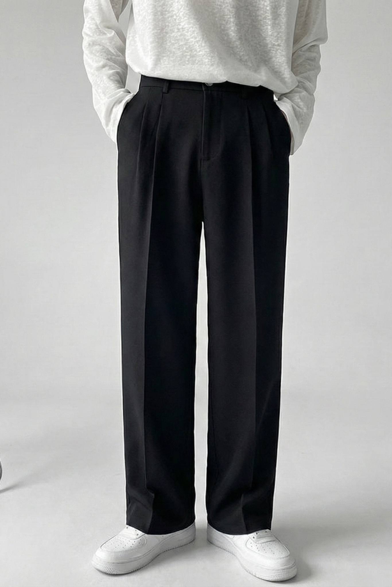 Pantalón Wide Leg de Caída Fluida – Pantalón Recto y Holgado Estilo Minimalista