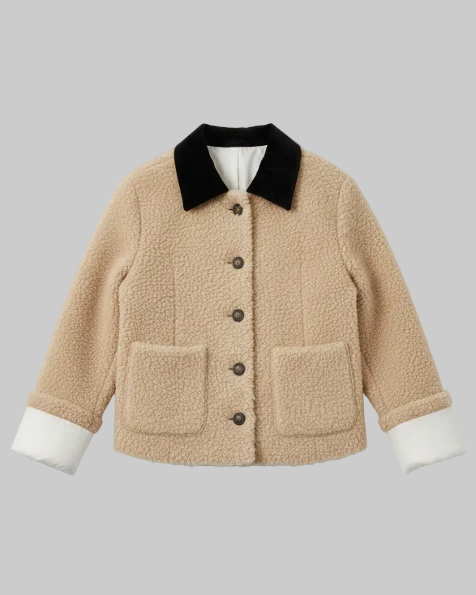 Chaqueta Corta Color-Block – Diseño Texturizado