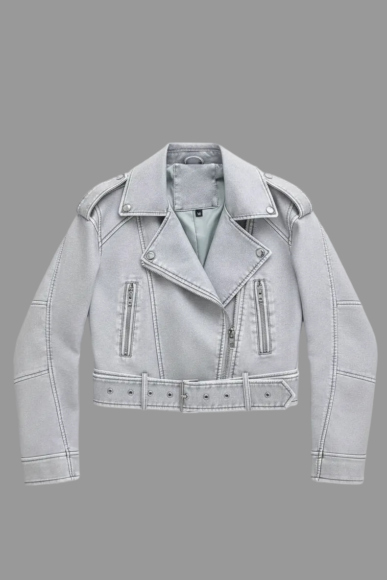 Cazadora Biker Corta – Estilo Motero Clásico