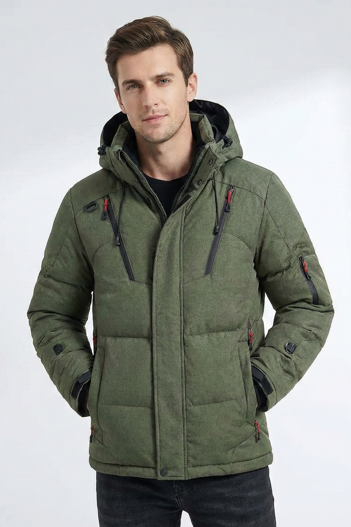 Parka Outdoor Masculina – Diseño Acolchado y Resistente