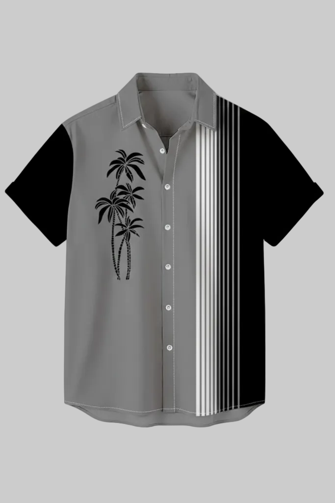 Camisa de Manga Corta – Estilo Retro Resort