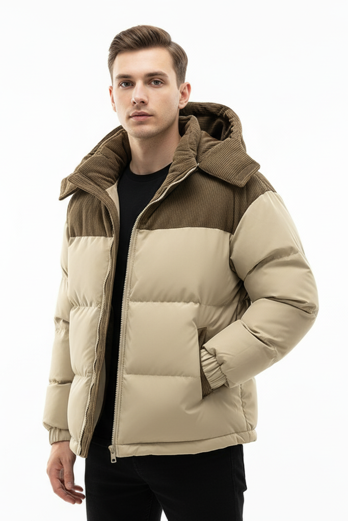 Parka Premium con Capucha de Pelo – Acolchada y Cortavientos