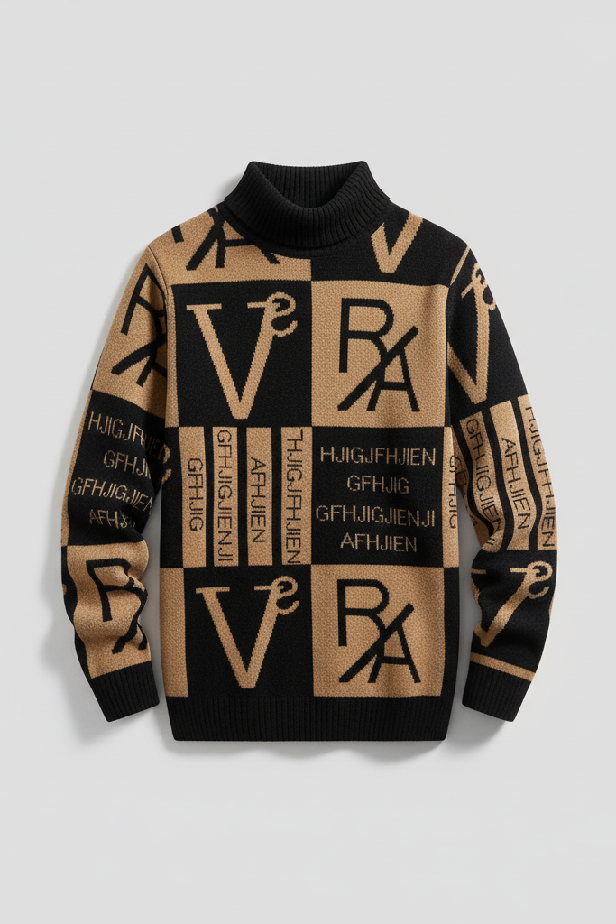 Jersey Cuello Alto Hombre Estampado Exclusivo