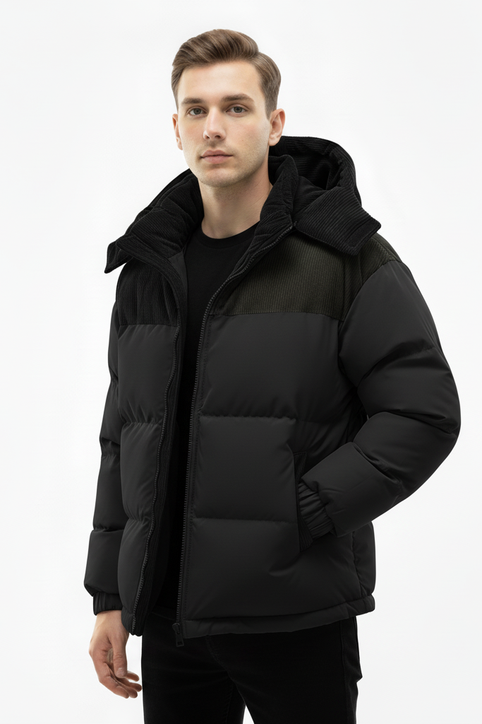 Parka Premium con Capucha de Pelo – Acolchada y Cortavientos