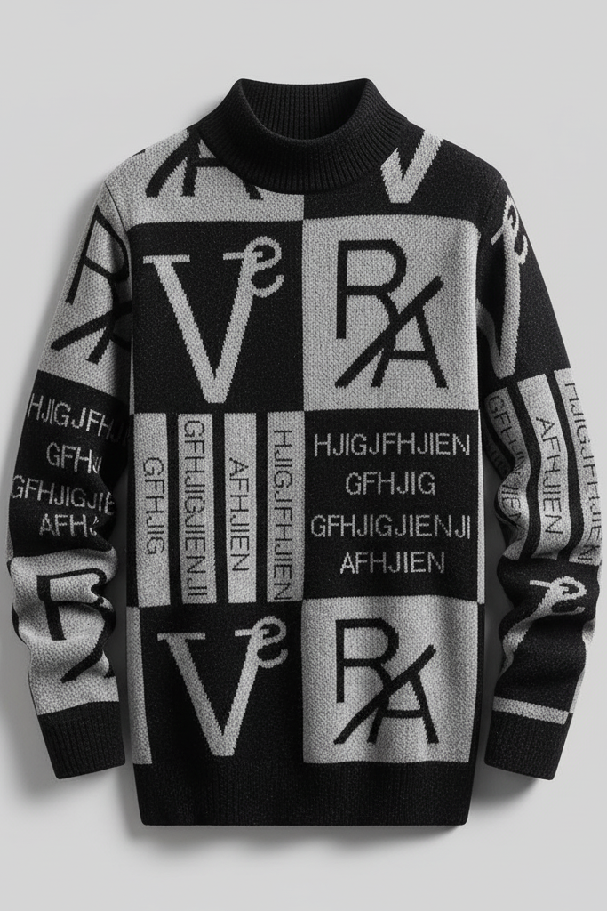 Jersey Cuello Alto Hombre Estampado Exclusivo