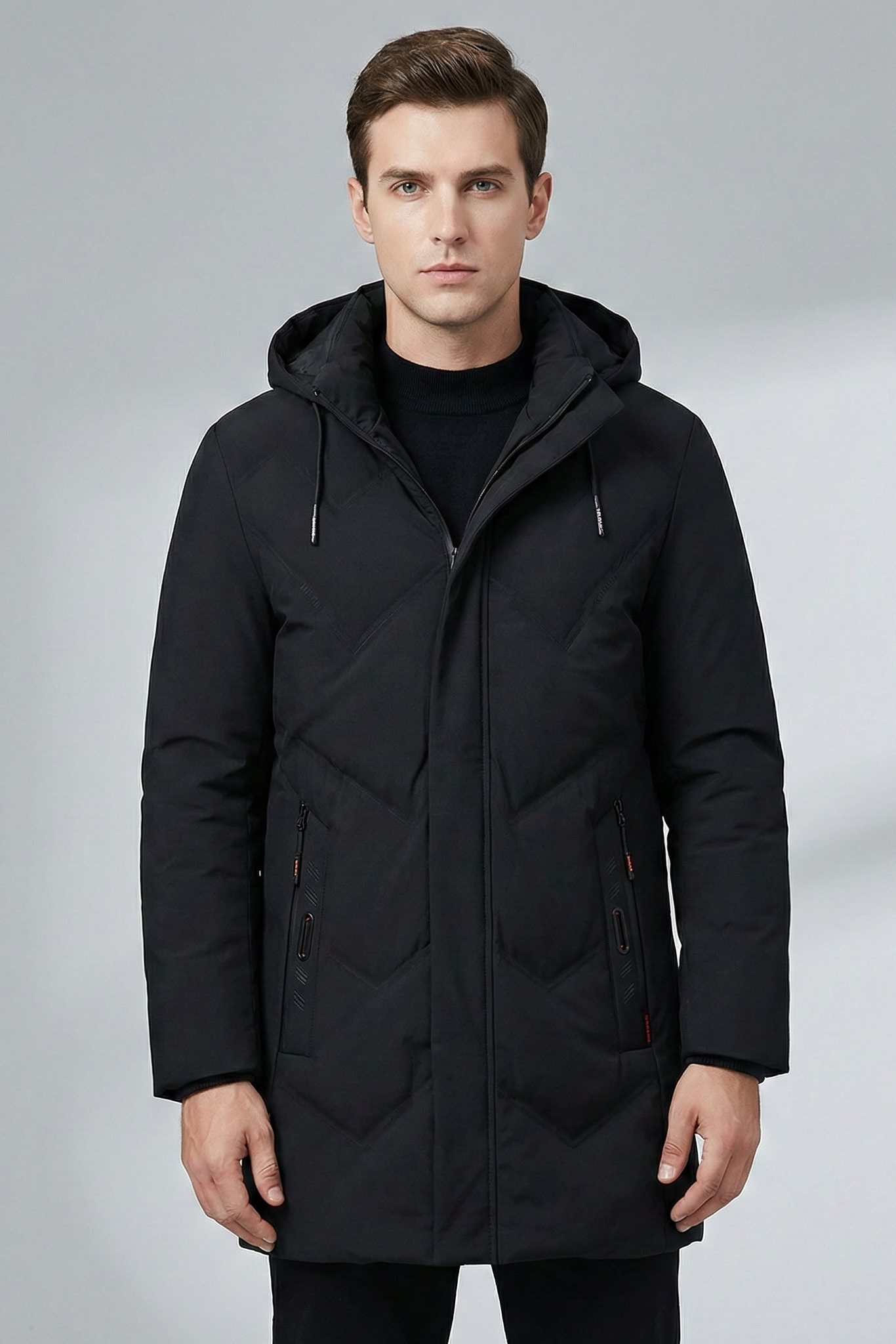 Parka de Entretiempo de Longitud Media – Chaqueta Casual con Capucha "Urban"