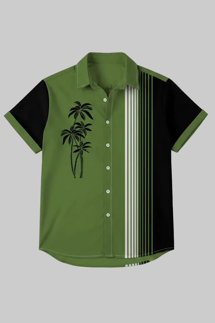 Camisa de Manga Corta – Estilo Retro Resort